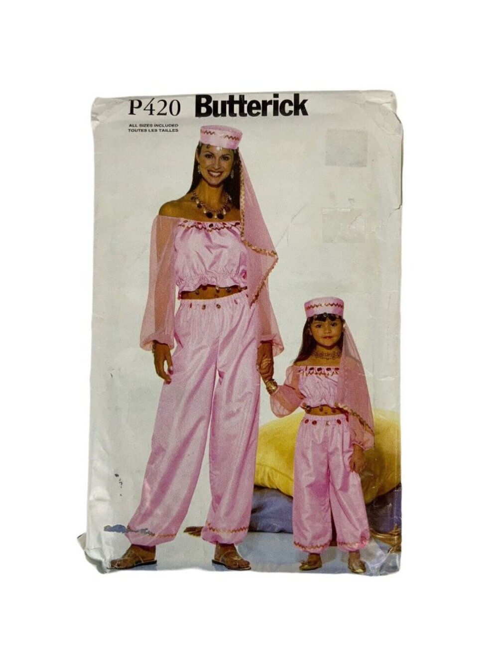 Butterick P420 Mom & Daughter Genie Costume Sewing Pattern XS-L Uncut 2000